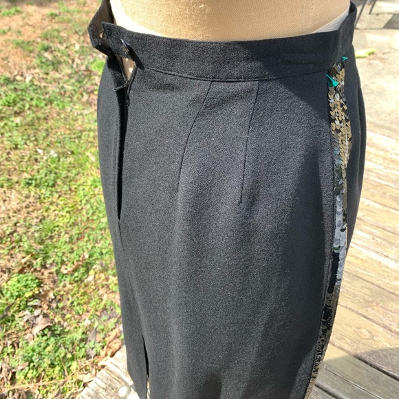 Vintage Wool Sequin Pencil Skirt - Picture 11 of 12
